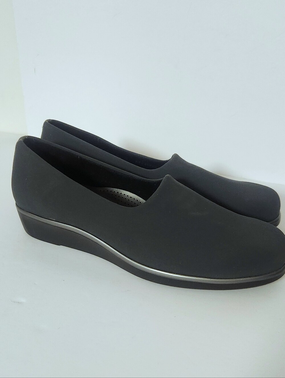 SAS Bliss Slip On Wedge Gray Nwob 12 Comfort
